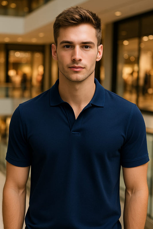Premium Navy Blue Polo Shirt – Smart, Comfortable & Stylish